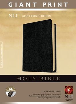 portada Holy Bible,New Living Translation, Black Bonded Leather, Giant Print Edition (en Inglés)