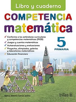 portada Competencia Matematica 5: Libro y Cuaderno