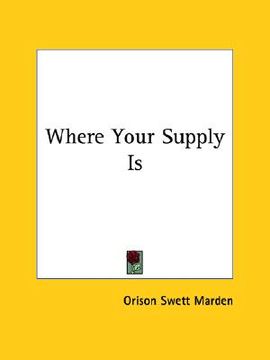 portada where your supply is (en Inglés)