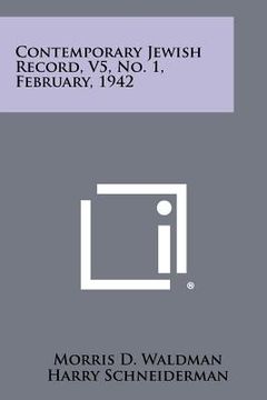 portada contemporary jewish record, v5, no. 1, february, 1942 (in English)