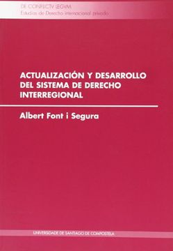 portada Actualización y Desarrollo del Sistema de Derecho Interregional (in Spanish)