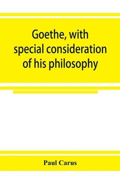 portada Goethe, with special consideration of his philosophy (en Inglés)