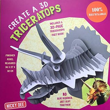 portada Create a 3d Triceratops: 1 (en Inglés)