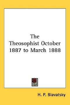 portada the theosophist october 1887 to march 1888