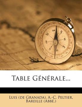 portada Table Générale... (en Francés)
