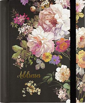 portada Midnight Floral Large Address Book (in English)