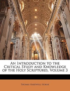 portada an introduction to the critical study and knowledge of the holy scriptures, volume 3