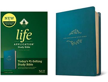 portada Nlt Life Application Study Bible, Third Edition, Teal (en Inglés)