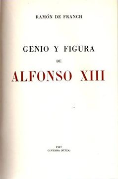 portada Genio y Figura de Alfonso x i i i