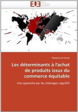 portada Les Determinants A L'Achat de Produits Issus Du Commerce Equitable