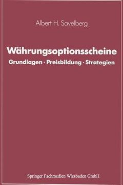portada Währungsoptionsscheine: Grundlagen - Preisbildung - Strategien (en Alemán)