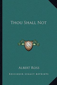 portada thou shall not (in English)