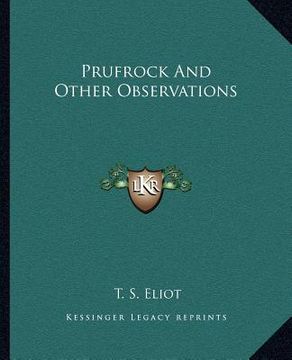 portada prufrock and other observations (en Inglés)