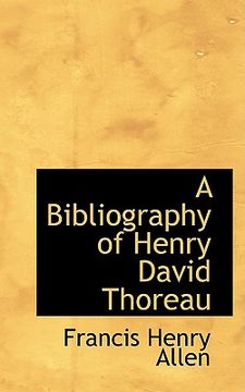 portada a bibliography of henry david thoreau