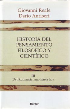 portada Historia del Pensamiento Filosófico y Científico Iii. Del Romanticismo Hasta hoy (in Spanish)