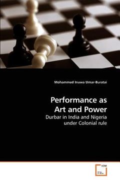 portada performance as art and power (en Inglés)