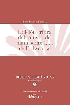 portada Edición Crítica del Salterio del Manuscrito I. I. 4 de el Escorial