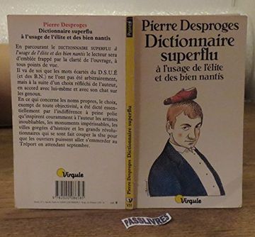 portada Dictionnaire Superflu a L'usage de L'elite et des Biens Nantis