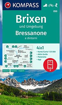 portada Kompass Wanderkarte 050 Brixen und Umgebung / Bressanone e Dintorni 1: 25. 000 (en Alemán)