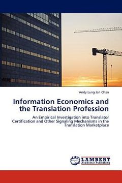 portada information economics and the translation profession (en Inglés)