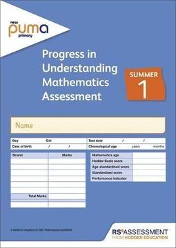 portada New Puma Test 1, Summer Pk10 (Progress in Understanding Mathematics Assessment) 