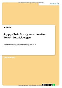 portada Supply Chain Management. Ansätze, Trends, Entwicklungen