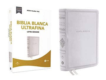 portada Biblia Reina-Valera 1960, Biblia Blanca, Ultrafina, Letra Grande. Bodas, Bautismo, Presentación
