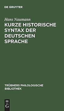 portada Kurze Historische Syntax der Deutschen Sprache (in German)