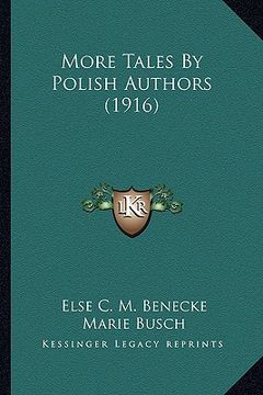 portada more tales by polish authors (1916) (en Inglés)