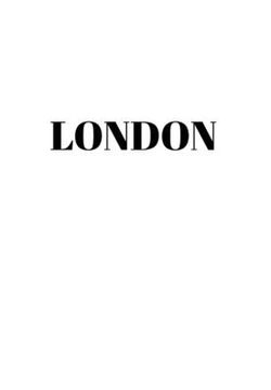 portada London: Hardcover White Decorative Book for Decorating Shelves, Coffee Tables, Home Decor, Stylish World Fashion Cities Design (en Inglés)