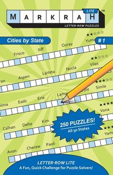portada Markrah Letter-Row Puzzles Lite Cities by State #1 (en Inglés)