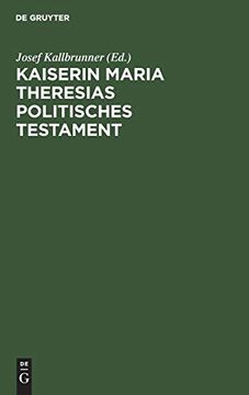 portada Kaiserin Maria Theresias Politisches Testament (en Alemán)