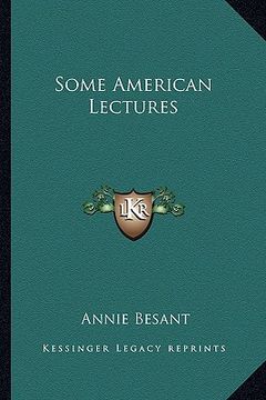 portada some american lectures (in English)