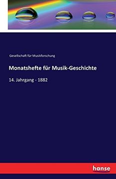 portada Monatshefte Fur Musik-Geschichte (German Edition)