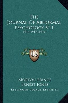 portada the journal of abnormal psychology v11: 1916-1917 (1917) (in English)