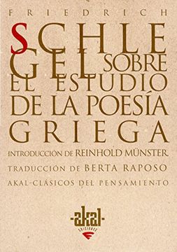portada Sobre el Estudio de la Poesía Griega (in Spanish)
