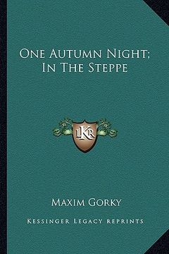 portada one autumn night; in the steppe (in English)