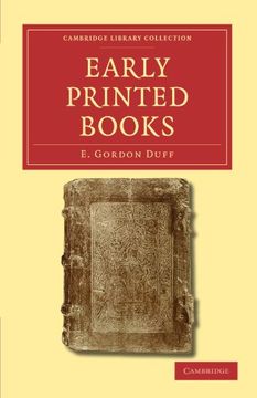 portada Early Printed Books Paperback (Cambridge Library Collection - History of Printing, Publishing and Libraries) 