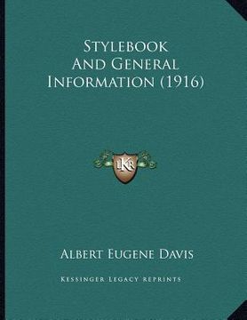 portada styl and general information (1916) (en Inglés)