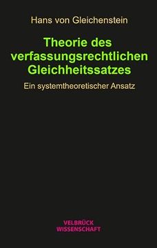 portada Theorie des Verfassungsrechtlichen Gleichheitssatzes (en Alemán)