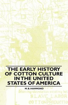 portada the early history of cotton culture in the united states of america