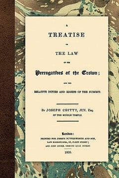 portada a treatise on the law of the prerogatives of the crown (en Inglés)