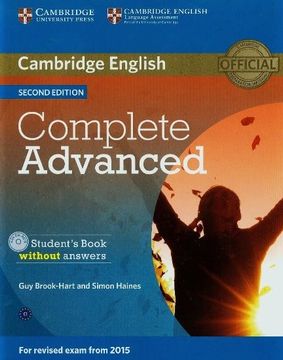 portada Complete Advanced Student's Book Without Answers With Cd-Rom Second Edition (en Inglés)