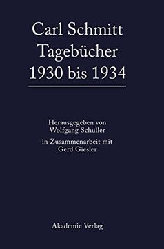 portada Carl Schmitt Tagebucher 1930 bis 1934 (en Alemán)