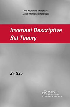 portada Invariant Descriptive set Theory (Pure and Applied Mathematics) (en Inglés)