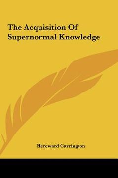 portada the acquisition of supernormal knowledge (en Inglés)