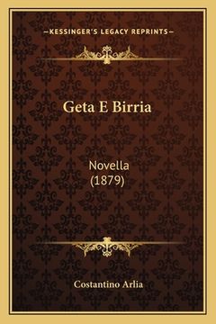 portada Geta E Birria: Novella (1879) (en Italiano)