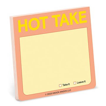 portada Knock Knock hot Take Sticky Note pad (en Inglés)