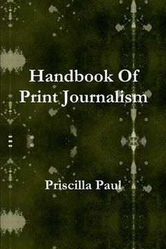 portada Handbook Of Print Journalism