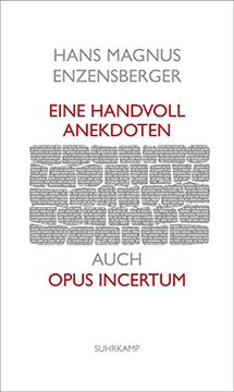 portada Eine Handvoll Anekdoten: Auch Opus Incertum (Suhrkamp Taschenbuch) (in German)